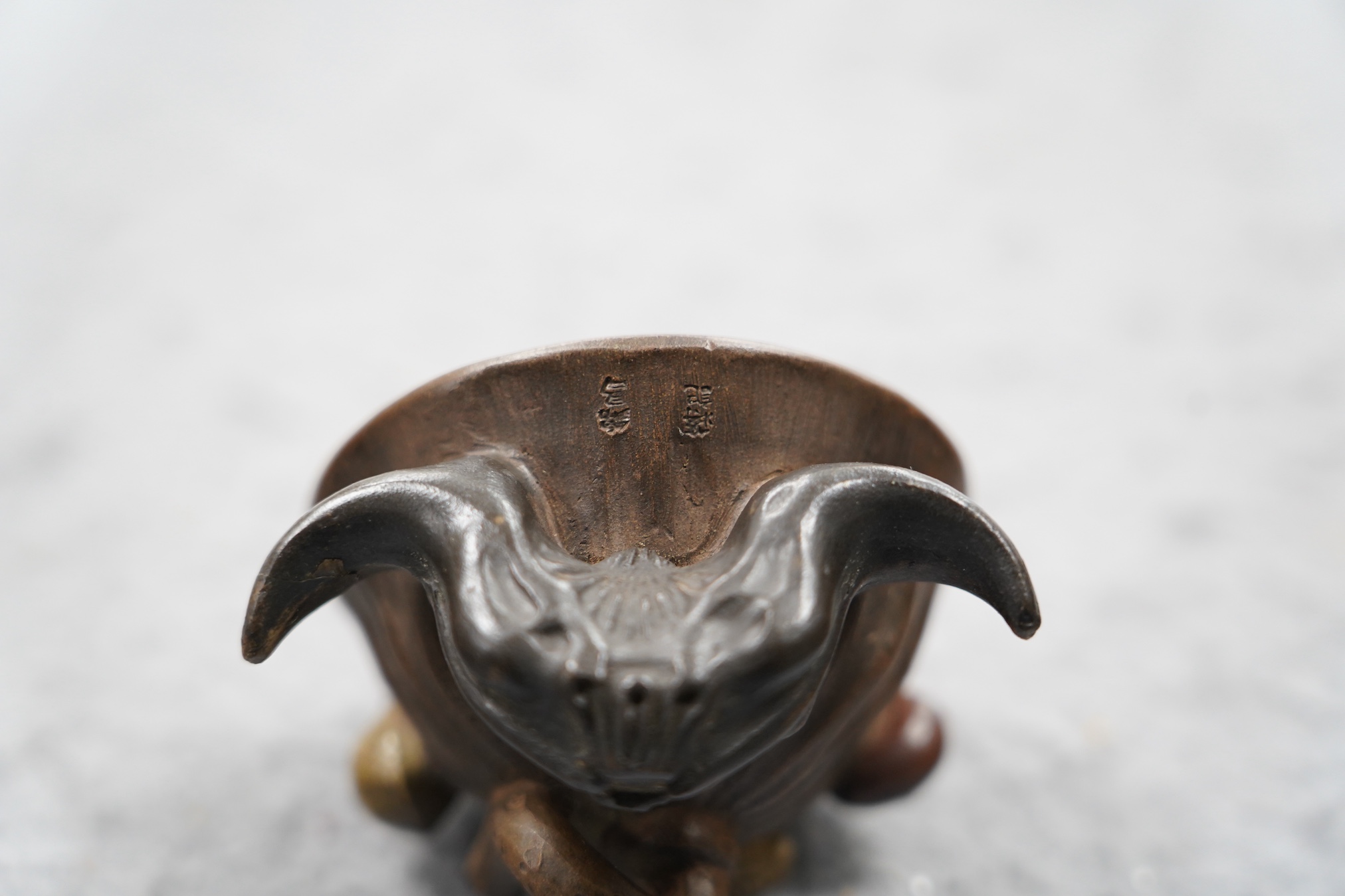 A Chinese Yixing 'lotus' water dropper, late 19th/early 20th century, small area repaired